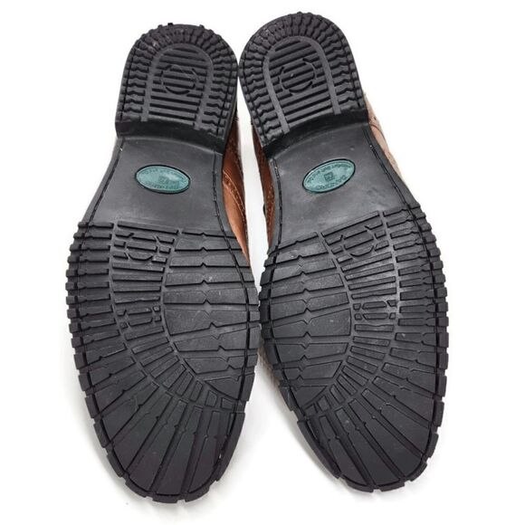 Sandro Moscoloni Handcrafted Brown Leather Lace-Up Brogue Wingtip Derby Shoes - Picture 12 of 12